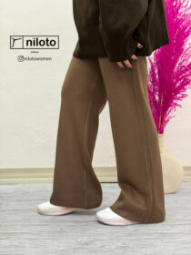 شلوار نیم بگ بافت